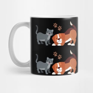 dog and cat lover pattern Mug